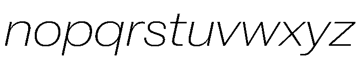 New Doric Wide Thin Italic Font LOWERCASE