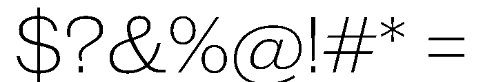 New Doric Wide Thin Font OTHER CHARS