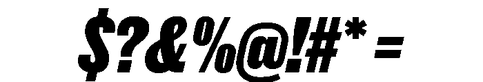New Doric X Condensed Black Italic Font OTHER CHARS