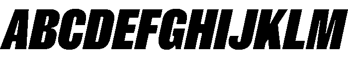 New Doric X Condensed Black Italic Font UPPERCASE