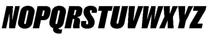 New Doric X Condensed Black Italic Font UPPERCASE