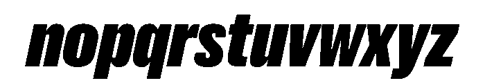 New Doric X Condensed Black Italic Font LOWERCASE