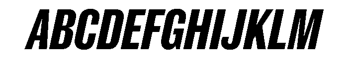 New Doric X Condensed Bold Italic Font UPPERCASE