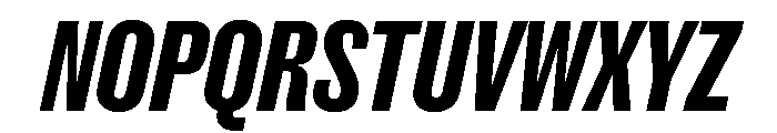 New Doric X Condensed Bold Italic Font UPPERCASE