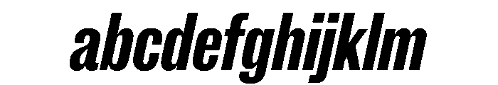 New Doric X Condensed Bold Italic FONT