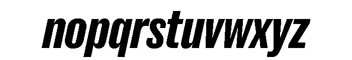 New Doric X Condensed Bold Italic Font LOWERCASE