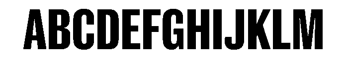 New Doric X Condensed Bold Font UPPERCASE