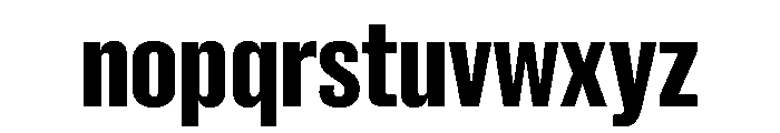New Doric X Condensed Bold Font LOWERCASE