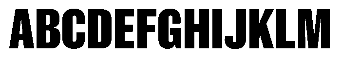 New Doric X Condensed Extrabold Font UPPERCASE