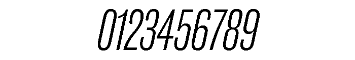 New Doric X Condensed Light Italic Font OTHER CHARS