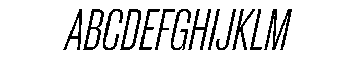 New Doric X Condensed Light Italic Font UPPERCASE