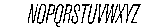 New Doric X Condensed Light Italic Font UPPERCASE