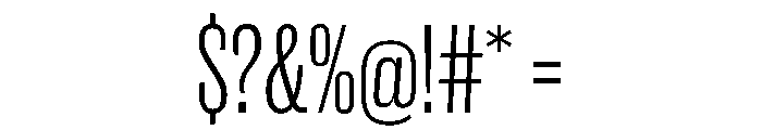 New Doric X Condensed Light Font OTHER CHARS