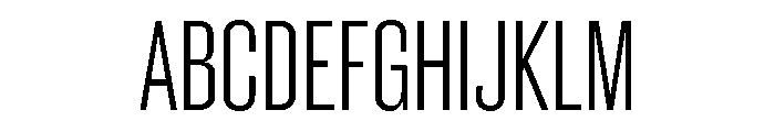 New Doric X Condensed Light Font UPPERCASE