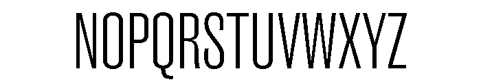 New Doric X Condensed Light Font UPPERCASE