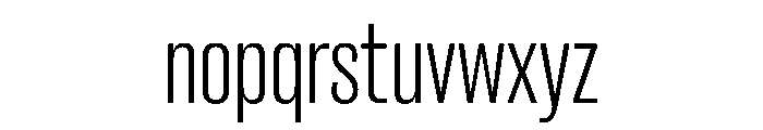 New Doric X Condensed Light Font LOWERCASE
