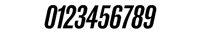 New Doric X Condensed Medium Italic Font OTHER CHARS