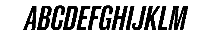 New Doric X Condensed Medium Italic Font UPPERCASE