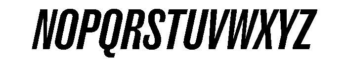 New Doric X Condensed Medium Italic Font UPPERCASE