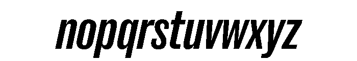 New Doric X Condensed Medium Italic Font LOWERCASE
