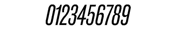 New Doric X Condensed Regular Italic Font OTHER CHARS