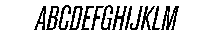New Doric X Condensed Regular Italic Font UPPERCASE
