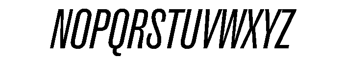New Doric X Condensed Regular Italic Font UPPERCASE