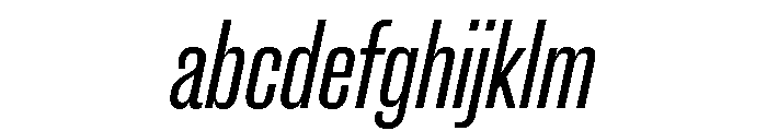 New Doric X Condensed Regular Italic FONT