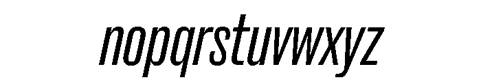 New Doric X Condensed Regular Italic Font LOWERCASE