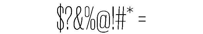 New Doric X Condensed Thin Font OTHER CHARS