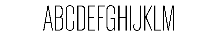New Doric X Condensed Thin Font UPPERCASE
