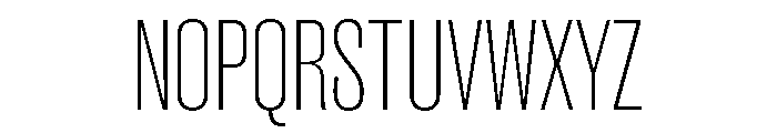 New Doric X Condensed Thin Font UPPERCASE