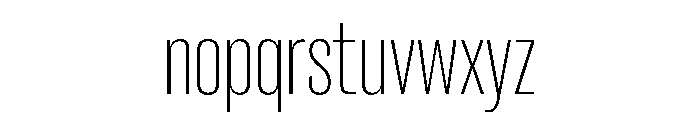 New Doric X Condensed Thin Font LOWERCASE