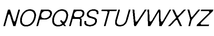 NewEdge666 LightRoundedSlanted Font UPPERCASE