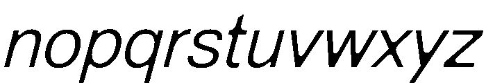 NewEdge666 LightRoundedSlanted Font LOWERCASE