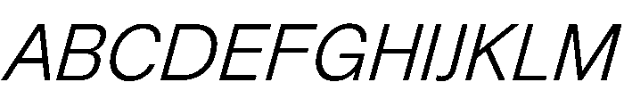 NewEdge666 LightSlanted Font UPPERCASE