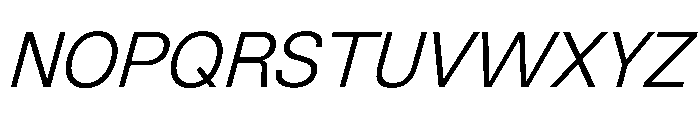NewEdge666 LightSlanted Font UPPERCASE