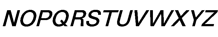 NewEdge666 RegularSlanted Font UPPERCASE