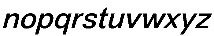 NewEdge666 RegularSlanted Font LOWERCASE