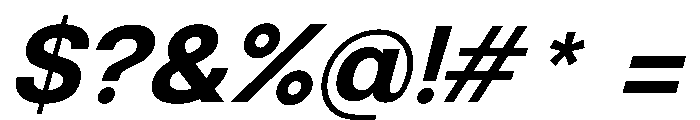 NewEdge666 SemiboldSlanted Font OTHER CHARS