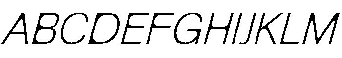 NewEdge666 UltraLightRoundedSlanted Font UPPERCASE