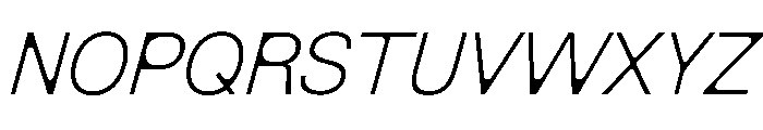 NewEdge666 UltraLightRoundedSlanted Font UPPERCASE
