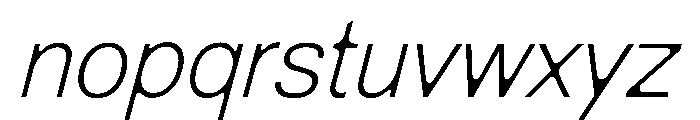 NewEdge666 UltraLightRoundedSlanted Font LOWERCASE