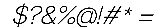 NewEdge666 UltraLightSlanted Font OTHER CHARS