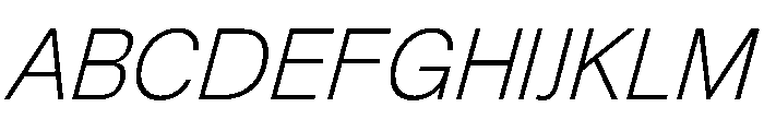NewEdge666 UltraLightSlanted Font UPPERCASE