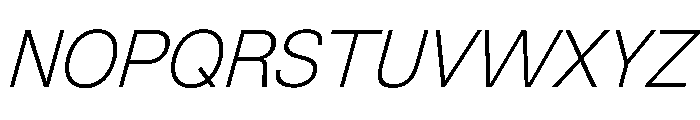 NewEdge666 UltraLightSlanted Font UPPERCASE