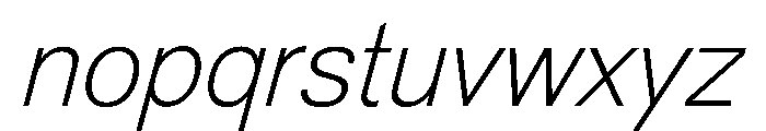 NewEdge666 UltraLightSlanted Font LOWERCASE