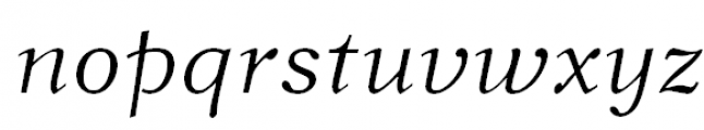 New Journal Italic Font LOWERCASE