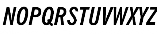 News Gothic BoldCond Italic Font UPPERCASE