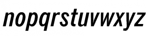 News Gothic BoldCond Italic Font LOWERCASE